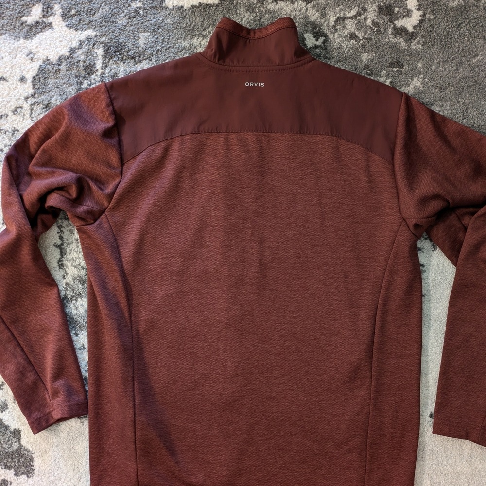ORVIS Brown Red Johnson Fork Fleece Jacket Full Zip Men's Size‎ Large - Picture 3 of 6